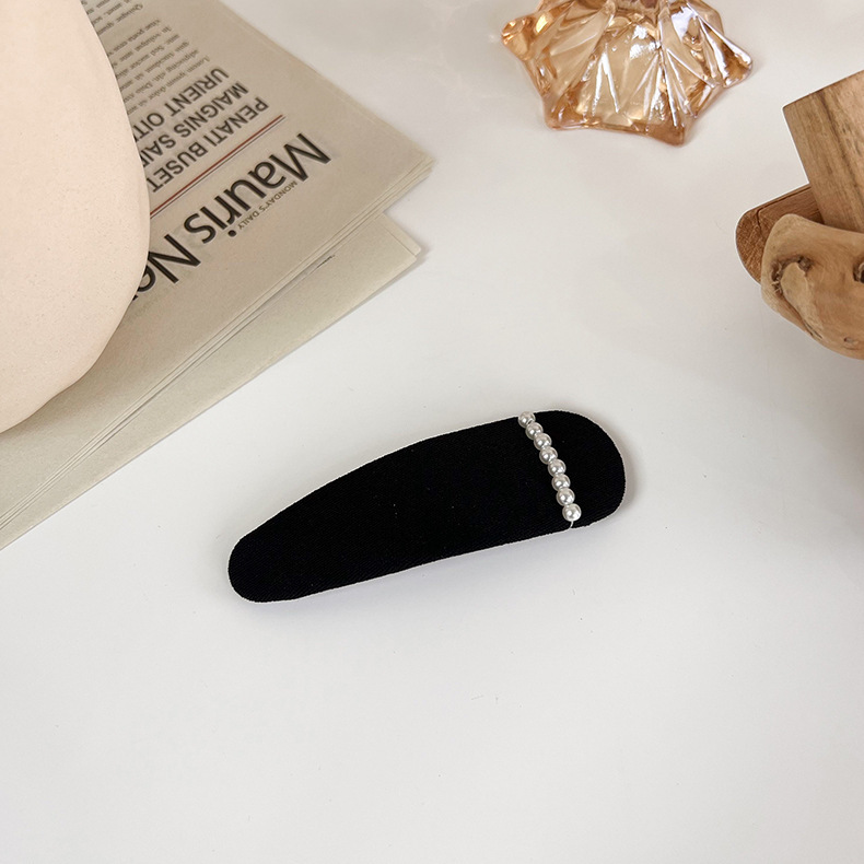 Licht Luxus Schwarz Weiß Blume Perle Gebrochene Haarnadel Mädchen Süße Nette BB Clip Zubehör Kopfschmuck – Detail 15