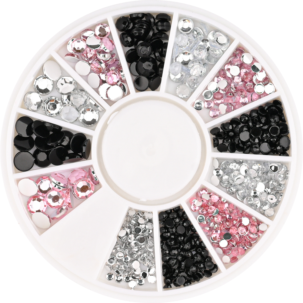 Best of 113 Wheels Professional Crystal Nail Art Decoration Mini Mixed Color Acrylic Nail Diamond 2mm / 3mm / 4mm / 5mm Manicure Rhinestone * Reviews & Tips - Image 5