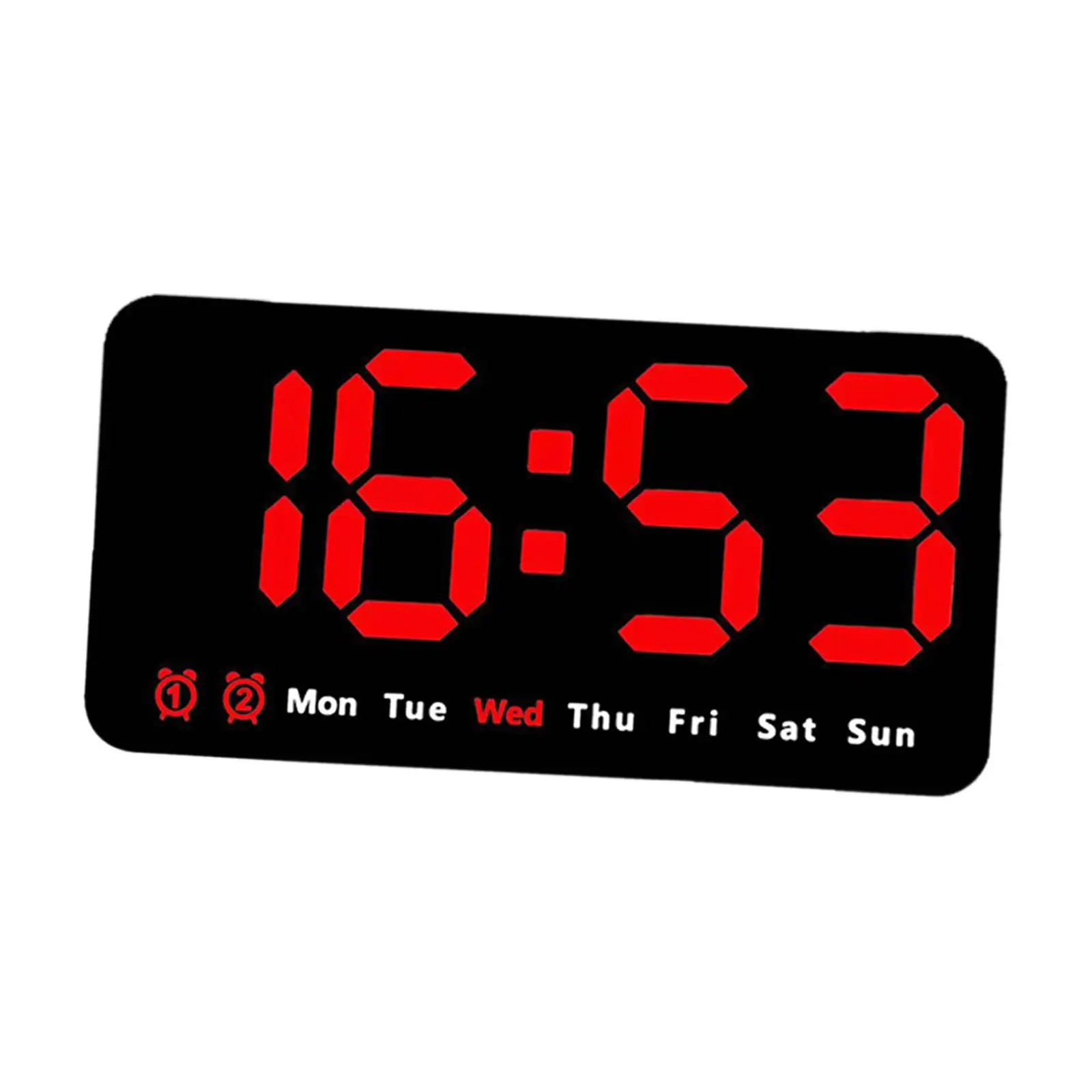 LED Desktop Alarm Clock with Day and Date Table Voice Desk Digital Clock for Bedroom Adult Beside Living Room Teens