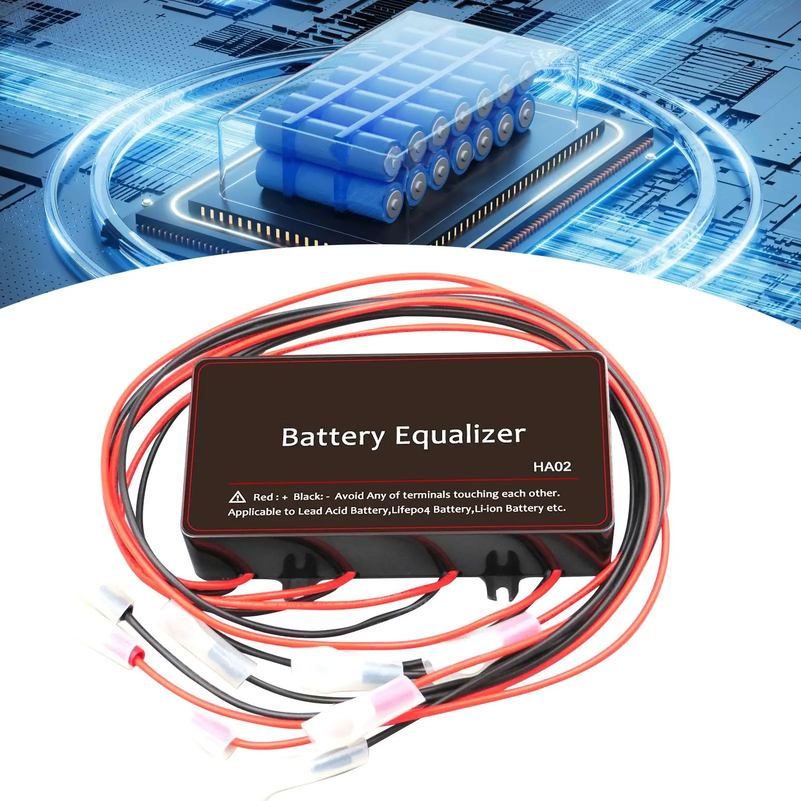 Battery Equalizer Extend Battery bank Extend Term Support Active Voltage 4 x 12V Fittings Balancer Regulator