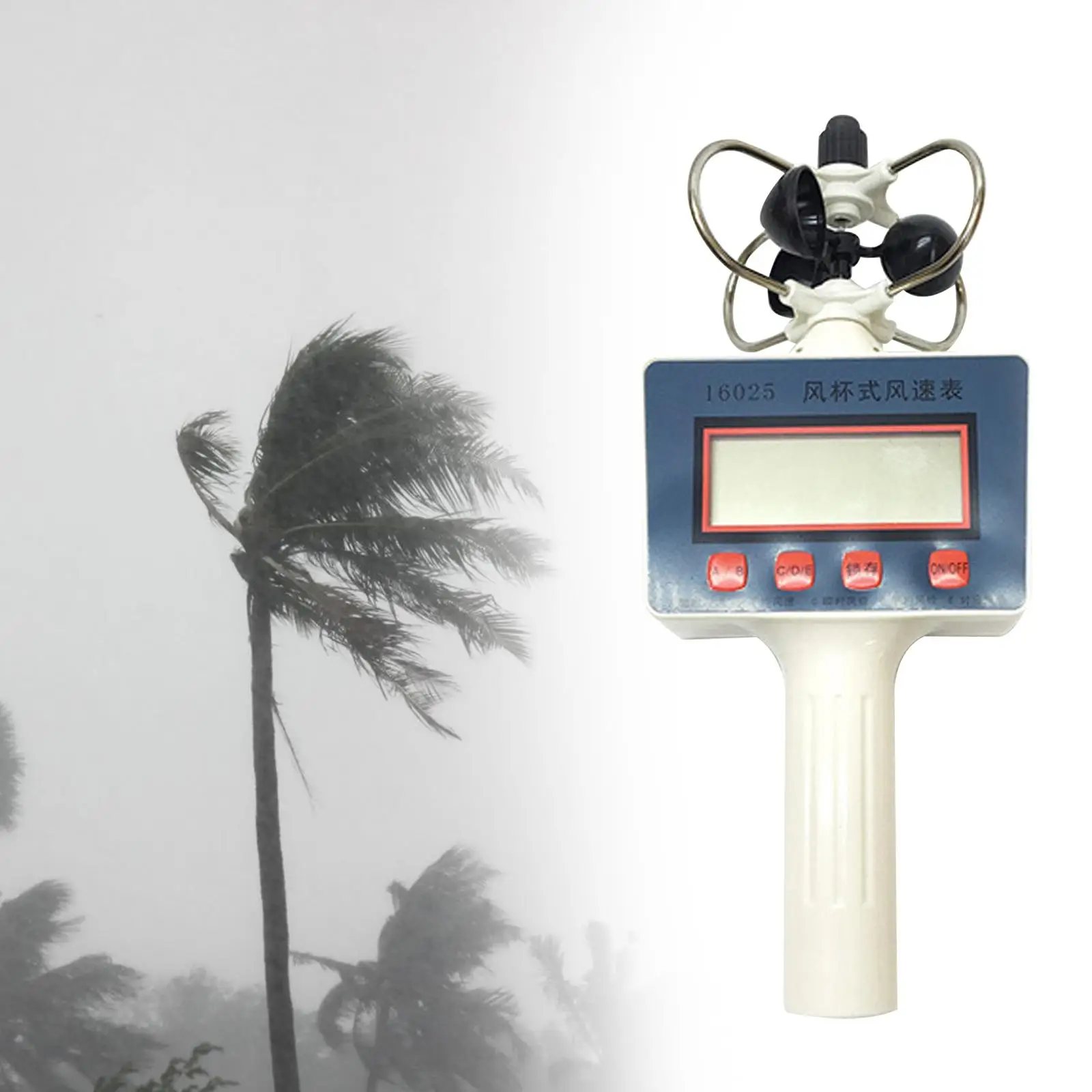Cup Wind Speed Gauge Tool Portable Handheld Anemometer Air Velocity Gauge Digital for Indoor school Drone Drving Surfing