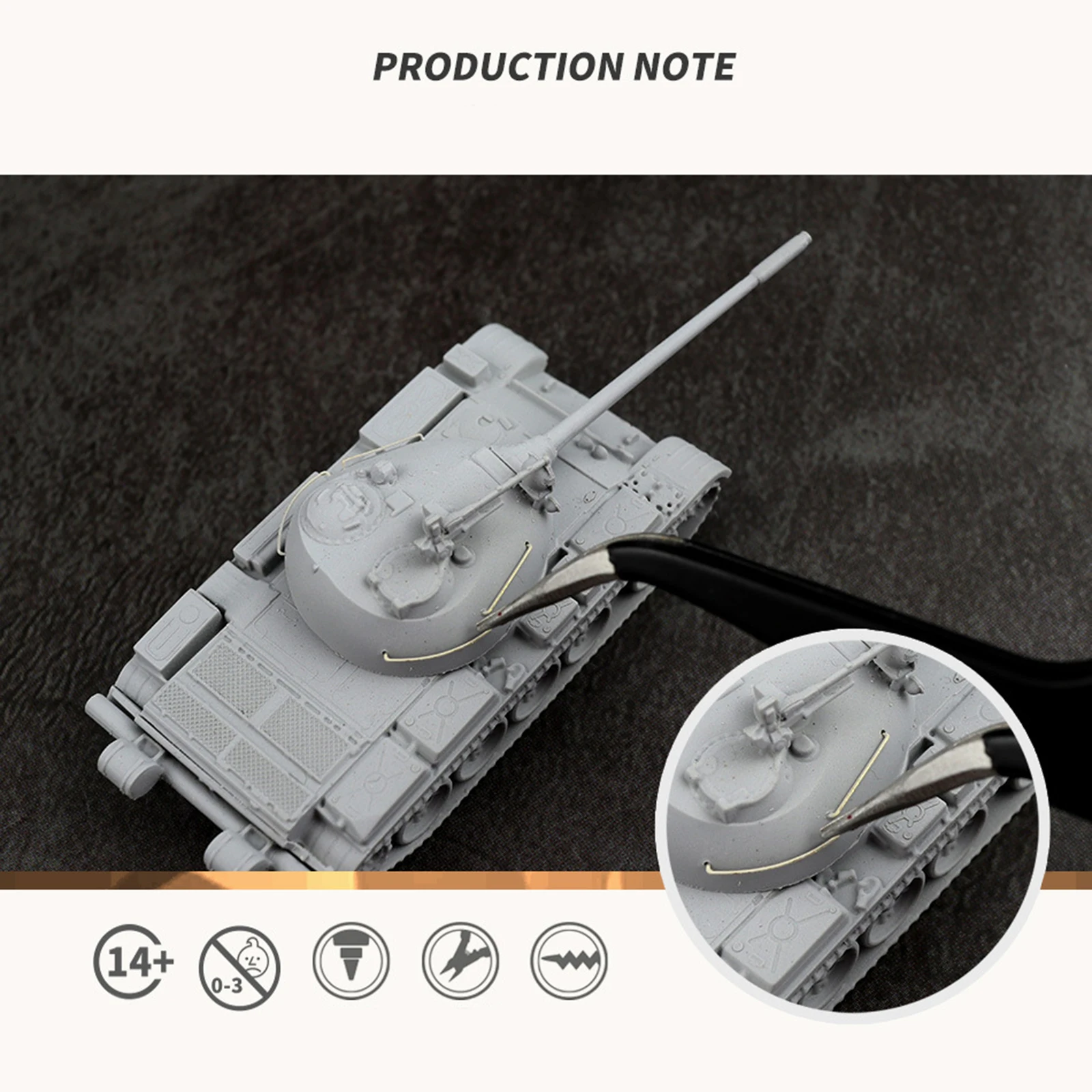 1/144 Plastic Unpainted Tank Hobby Building Toys Tank Model Toy