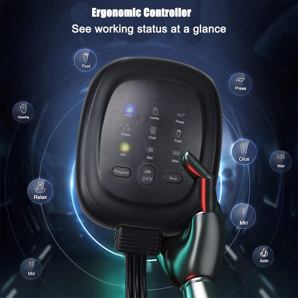 Loftkompressioun Beenmassager Entspannt Muskelen Wraps Fouss Knöchel Wademassage Hine Fërdert d'Blutzirkulatioun Lindert Péng_voghion.com