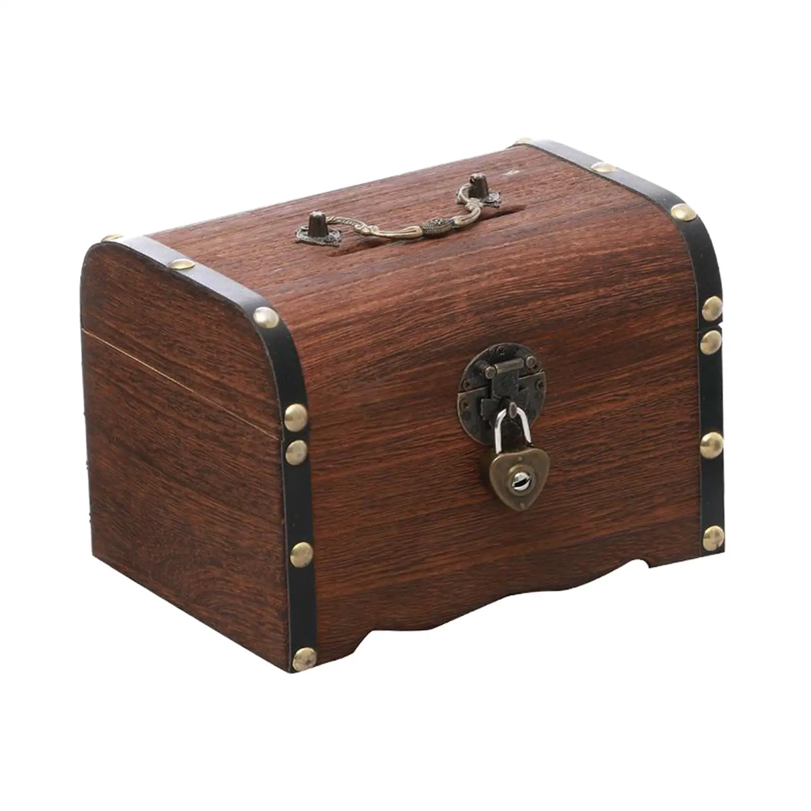 Money Saving Box with Lock and Key Decor Small Jewelry Organizer Durable