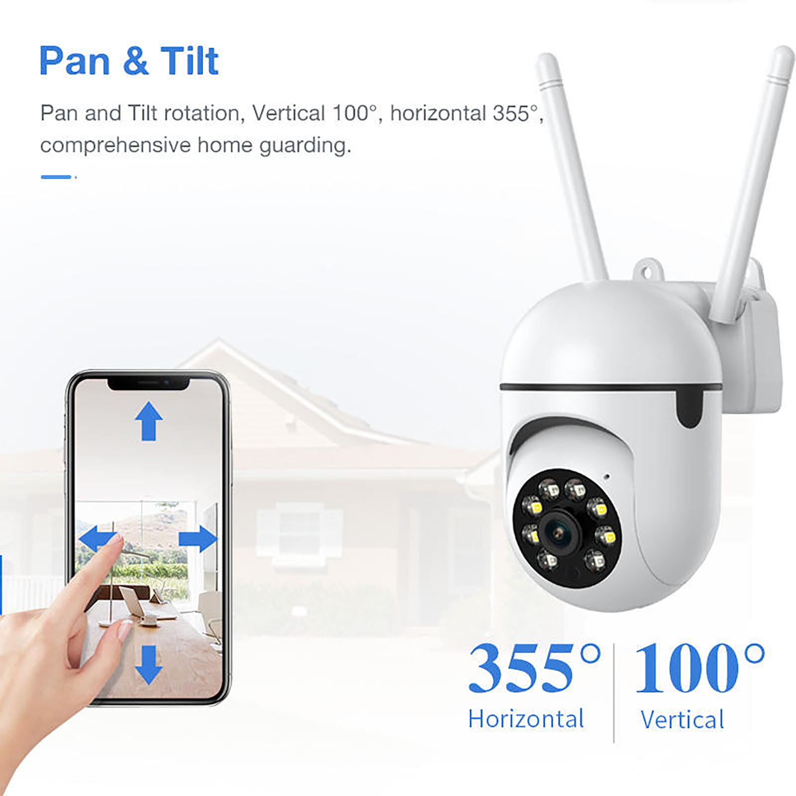 Камера видеонаблюдения A7 с лампочками и Wi-Fi, 1080p | AliExpress