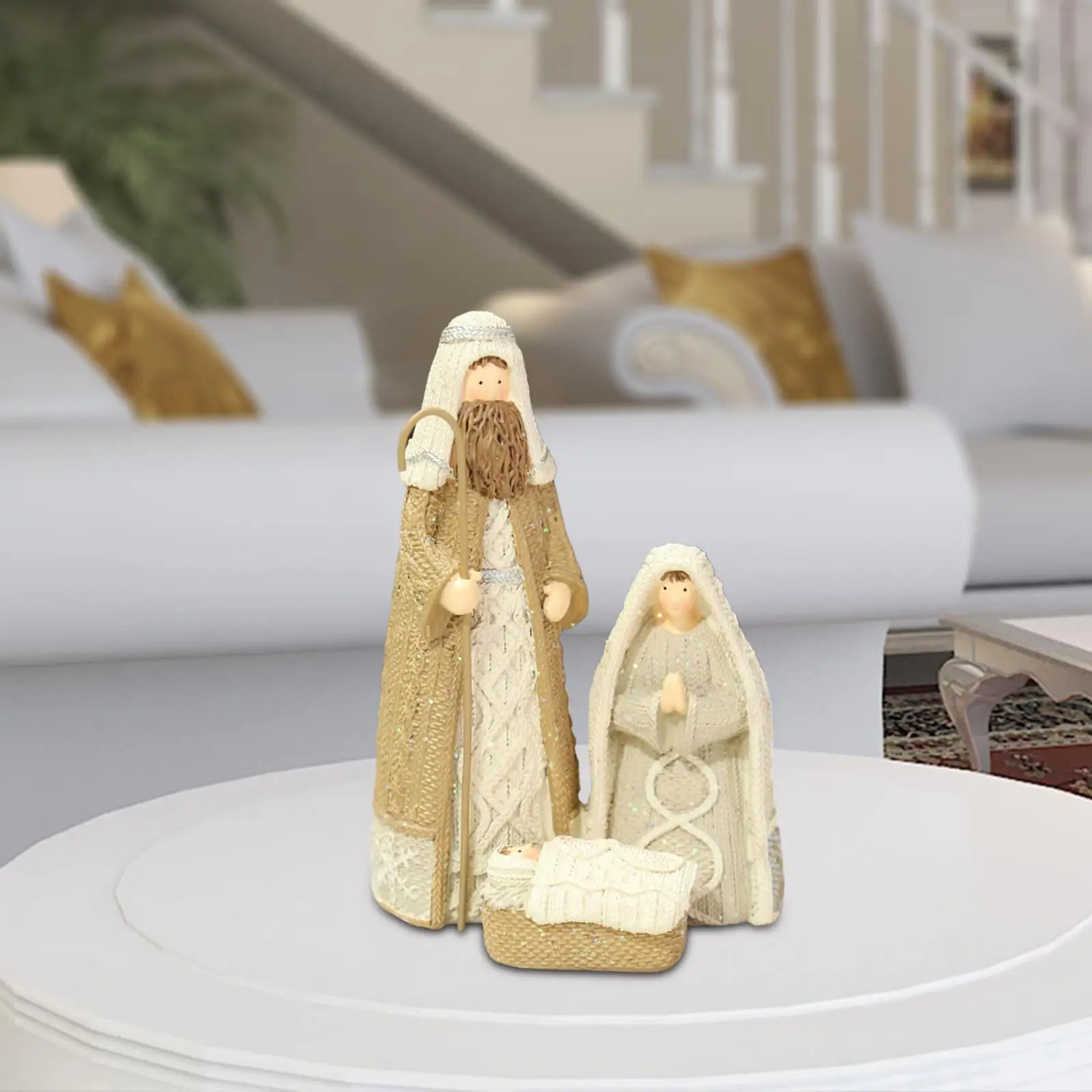 Holy Family Figurine Nativity Scene Christmas for Living Room