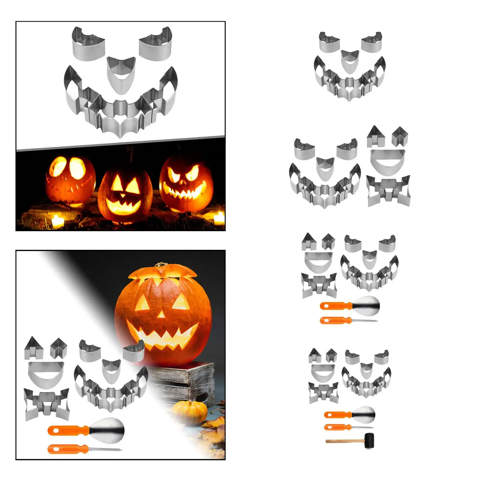 Halloween Pumpkin Carving Tools Precision Kitchen Gadgets Pumpkin Carving Stencils Pumpkin Carver for Halloween Party Decoration