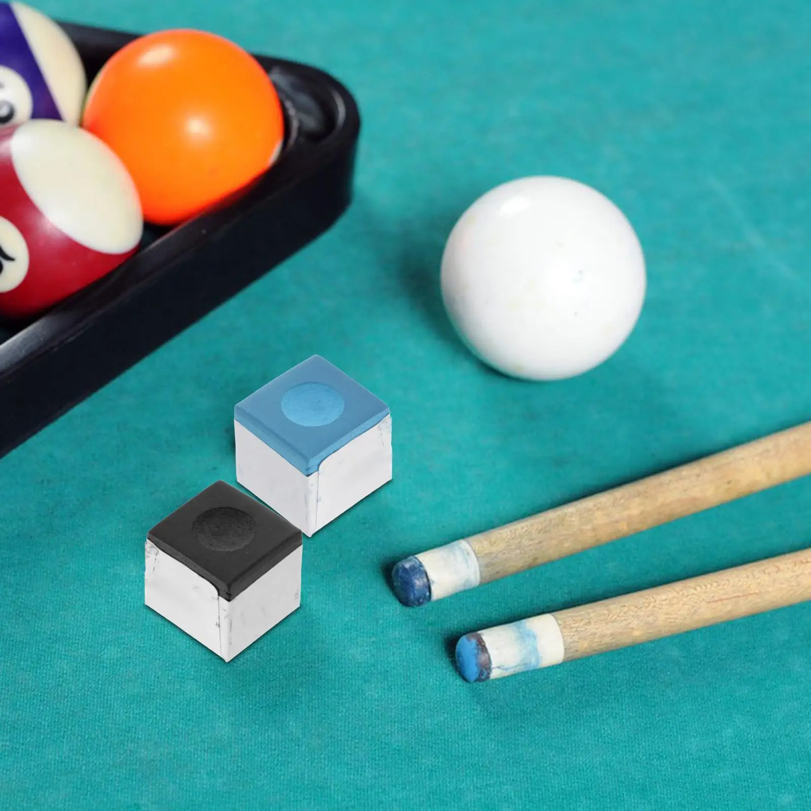 12 Pieces Pool Chalk Cubes Billiard Pool Cue Chalks for Sports Supplies Bars