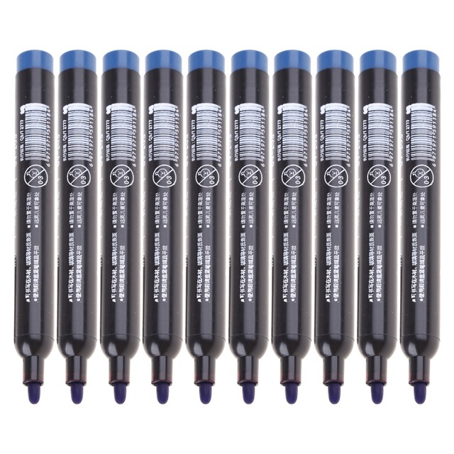 10 Pcs Oily Non-Erasable Waterproof Markers Brush Pen Sketch Based