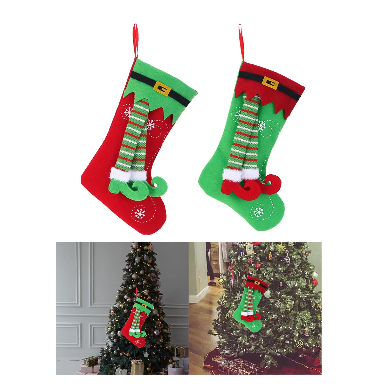 Rustic Christmas Decorative Stocking for Office Holiday Indoor Festival