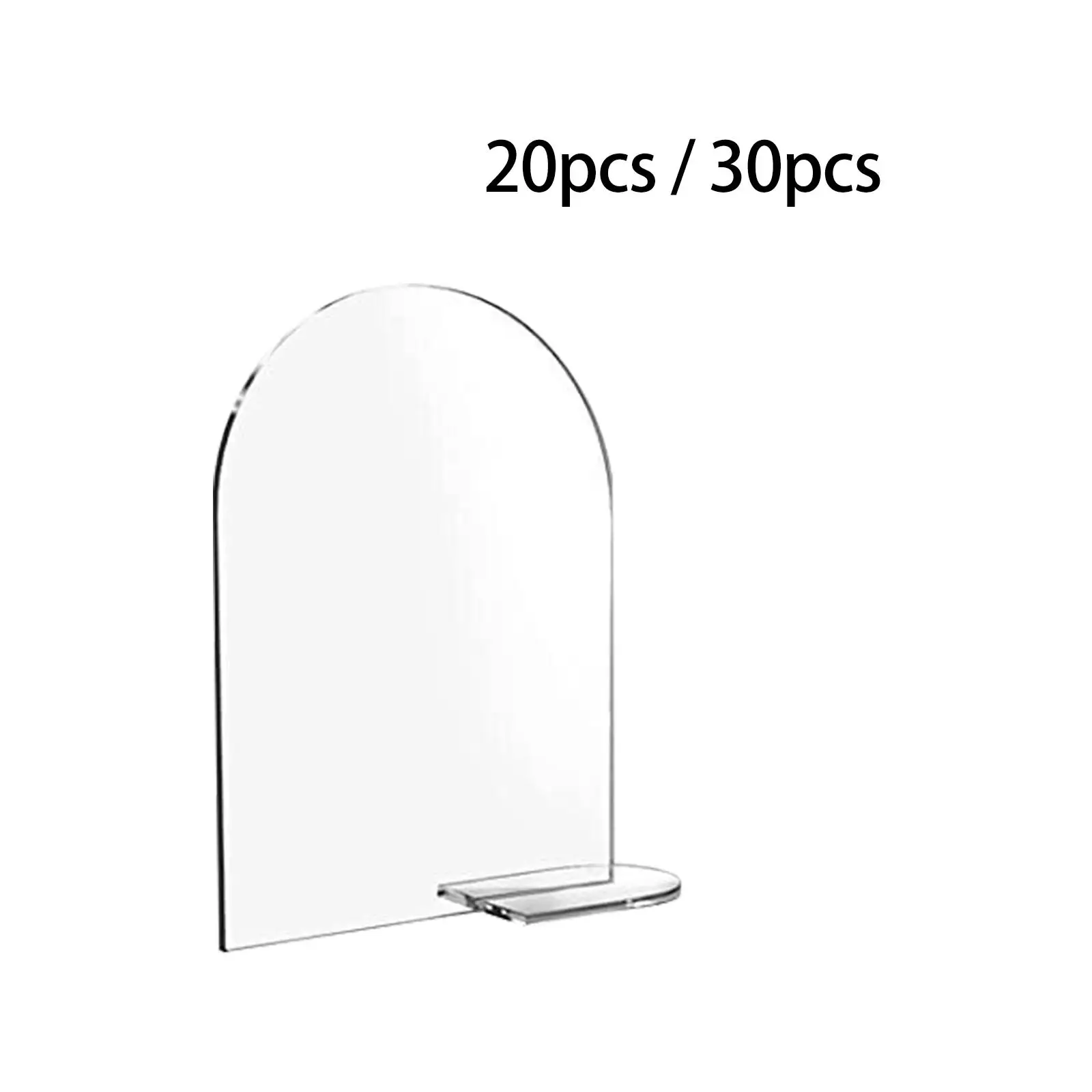4x6 inch Blank Acrylic Signs Holder Stand Centerpieces List Sign DIY Place Cards for Wedding Reception Exhibition Events Banquet