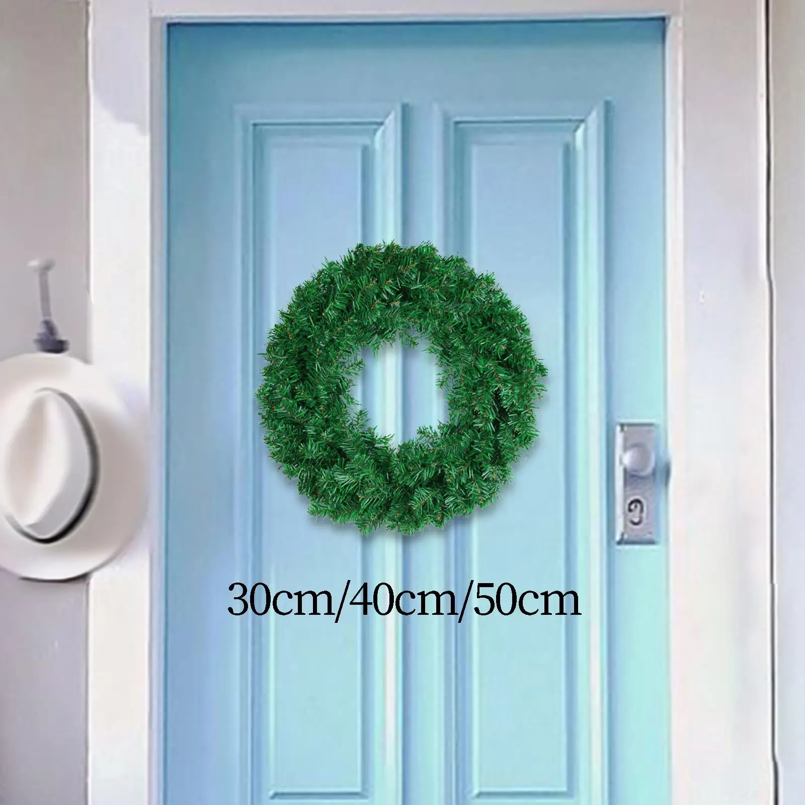 Green Artificial Wreath Christmas Wreath Realistic Vivid for Party, Bars,