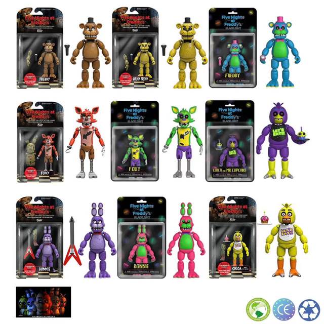 Toy figure фнаф 1 FNaF Freddy Foxy Chica Bonnie FNaF animatronics Freddy  fnaf1 фнаф фнаф figurines фнаф Freddy фнаф чика фнаф Bonnie - AliExpress