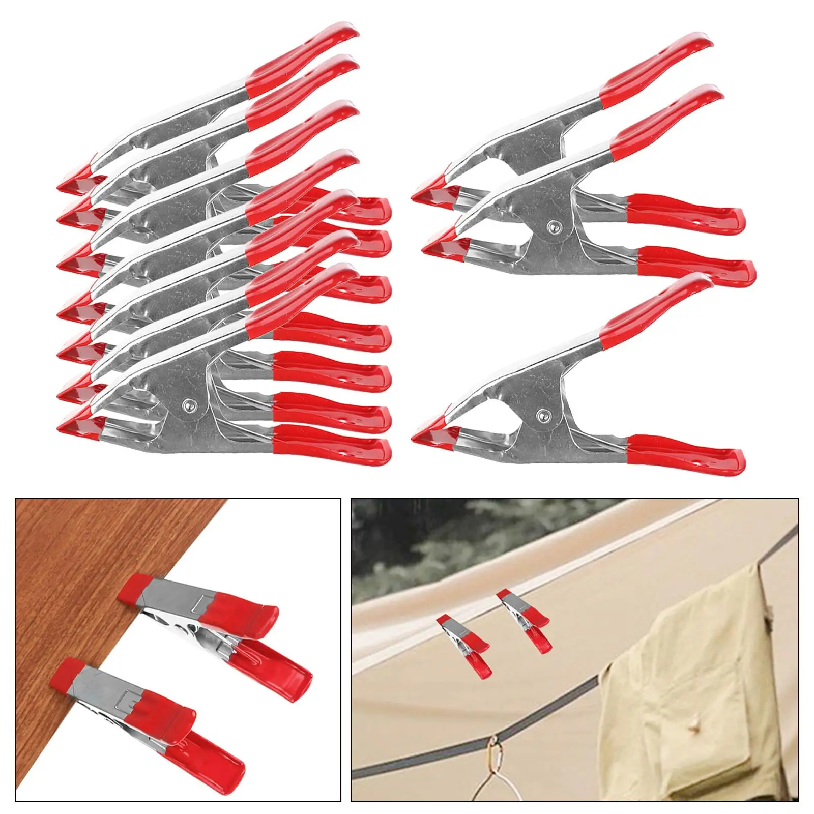 10 Pieces Spring Clamps Crocodile Clips DIY Tools Alligator Clips Clamps for Photo Studio