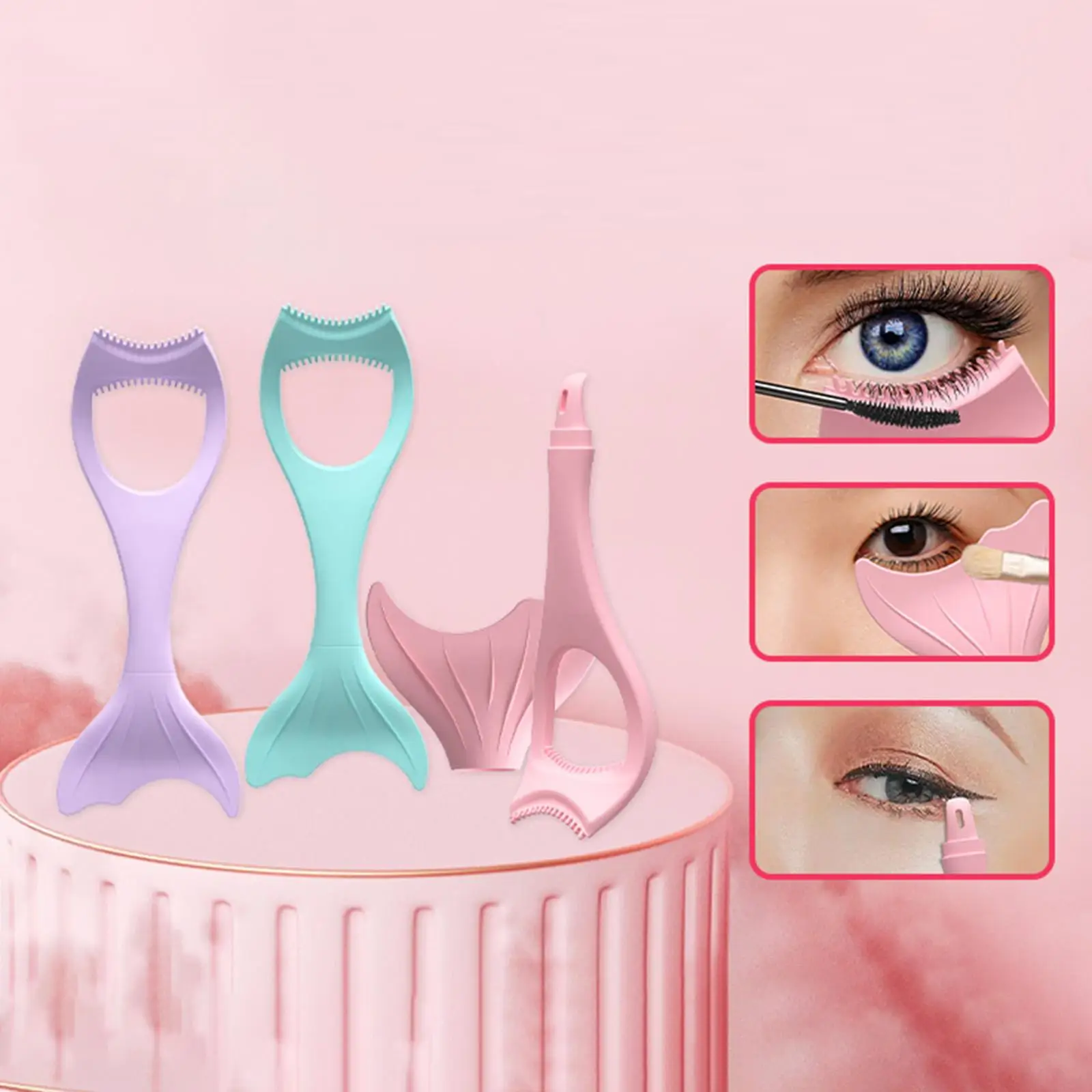 Cute Mermaid Eyeliner Stencils Shaper Tool Guide tool for Women Girls