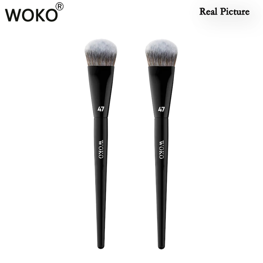 Best of PRO 47 Foundation Brush Broom Foundation Shadow Brush Liquid Cream Blending Blush Angled Professional Makeup Brush Cosmetic Tool Reviews & Tips