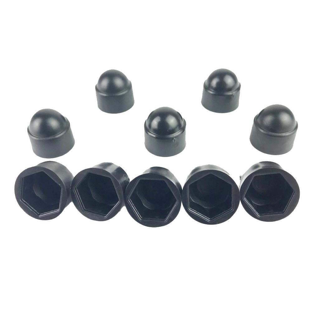 18MM Wheel Nut Covers Lug Nut Center Covers M8 Screw Cover Protector Black