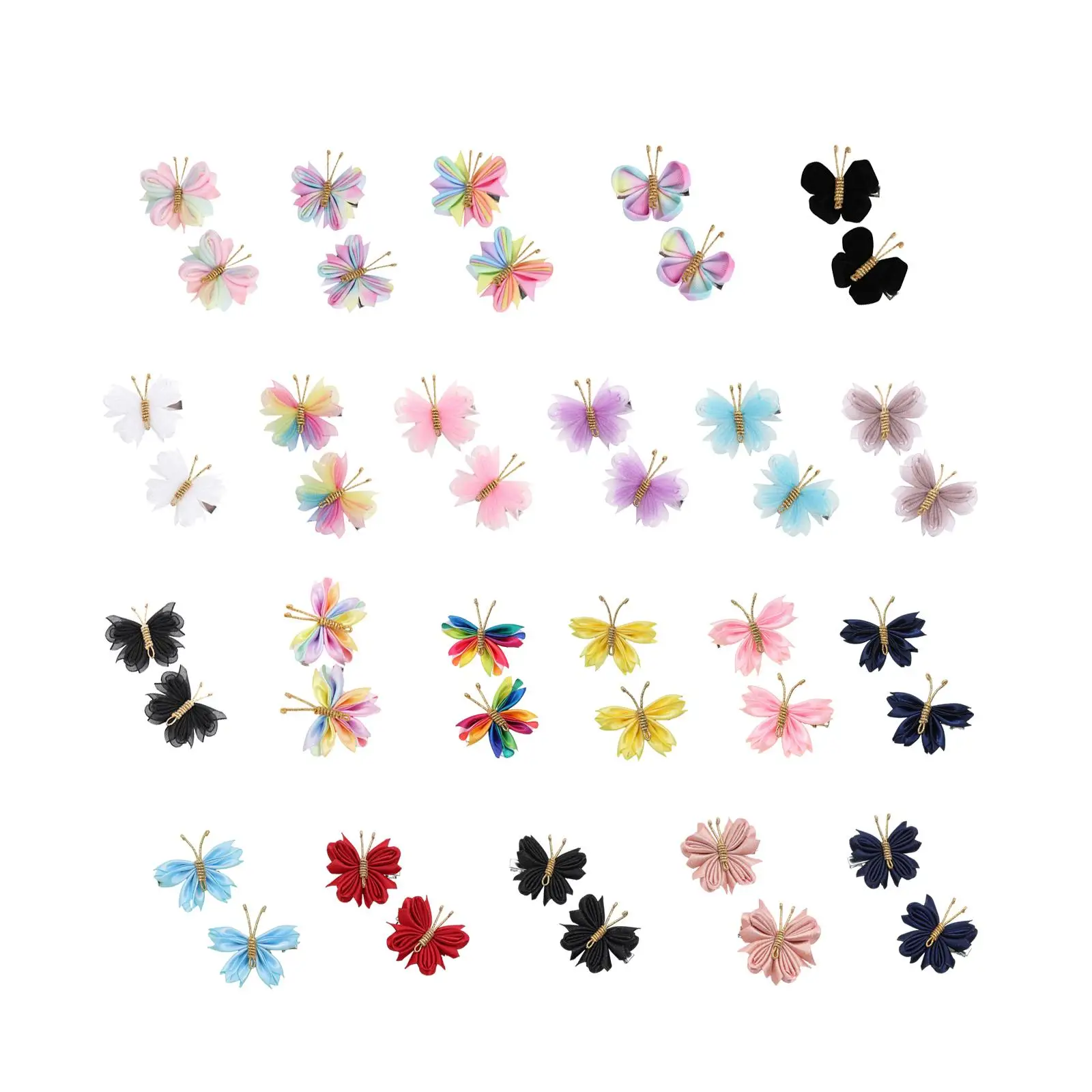 2x Butterfly Hair Clips Cute Portable Fashionable Curly Hair Hair Accessories for Stage Performance Gifts Wedding Party Birthday