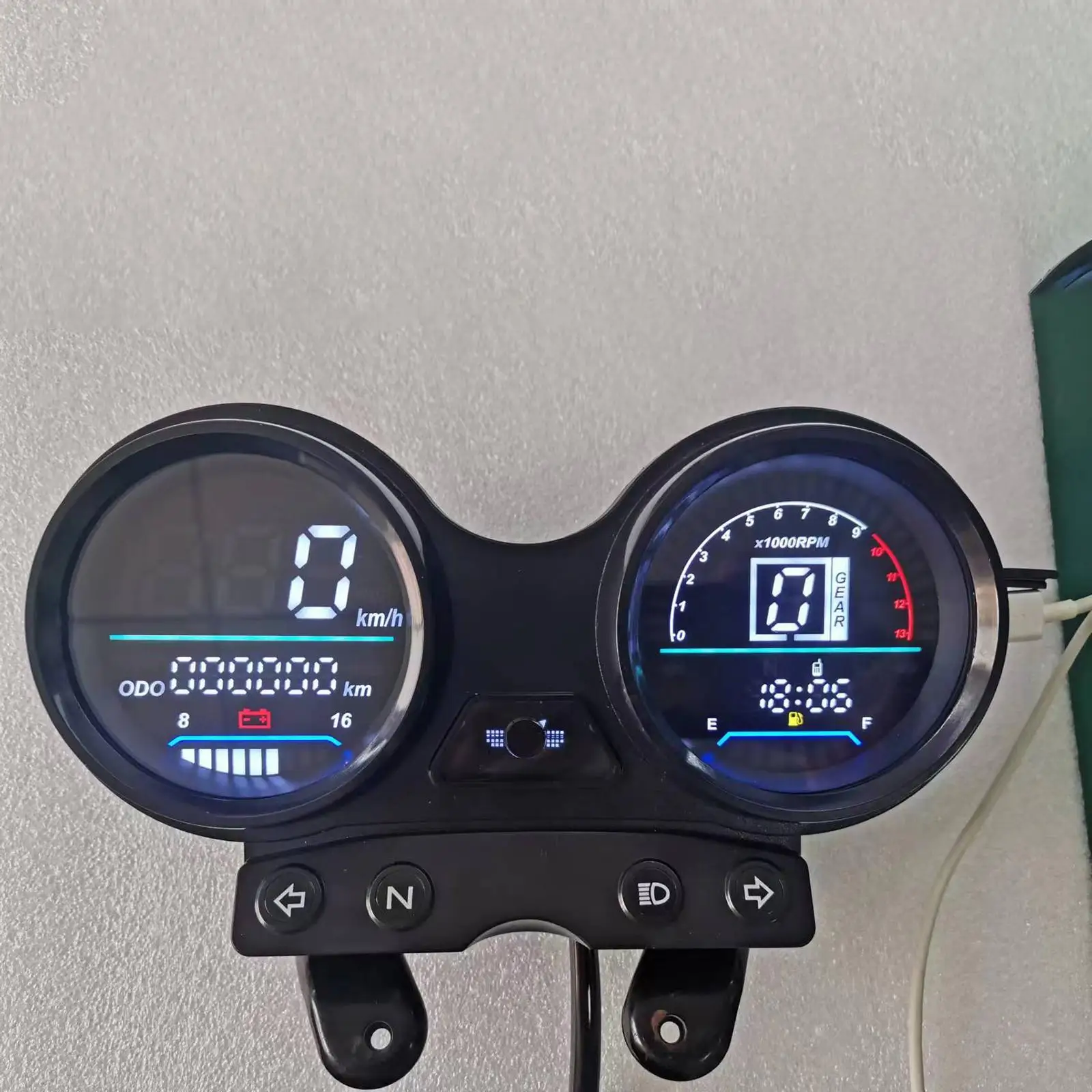 Motorbike Digital Odometer Speedometer 12V with USB Charging Function Fuel Gauge