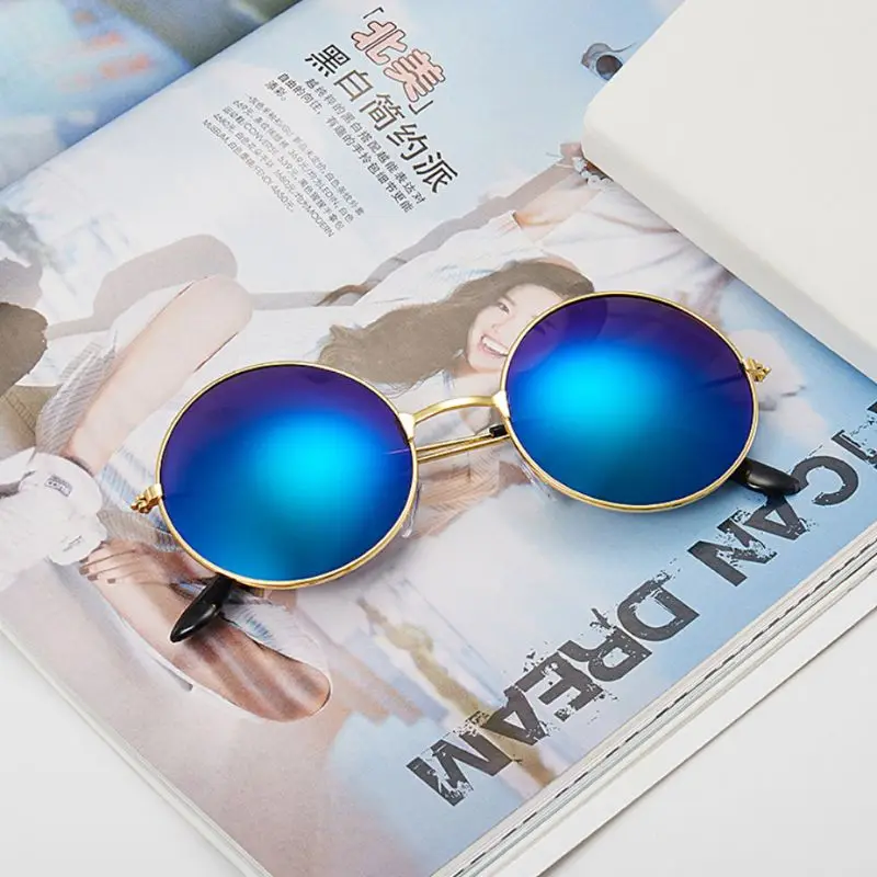 Vintage Round Sun Glasses New Fashion Candy Vintage Round Mirror Sunglasses UV 400 fashion sunglasses