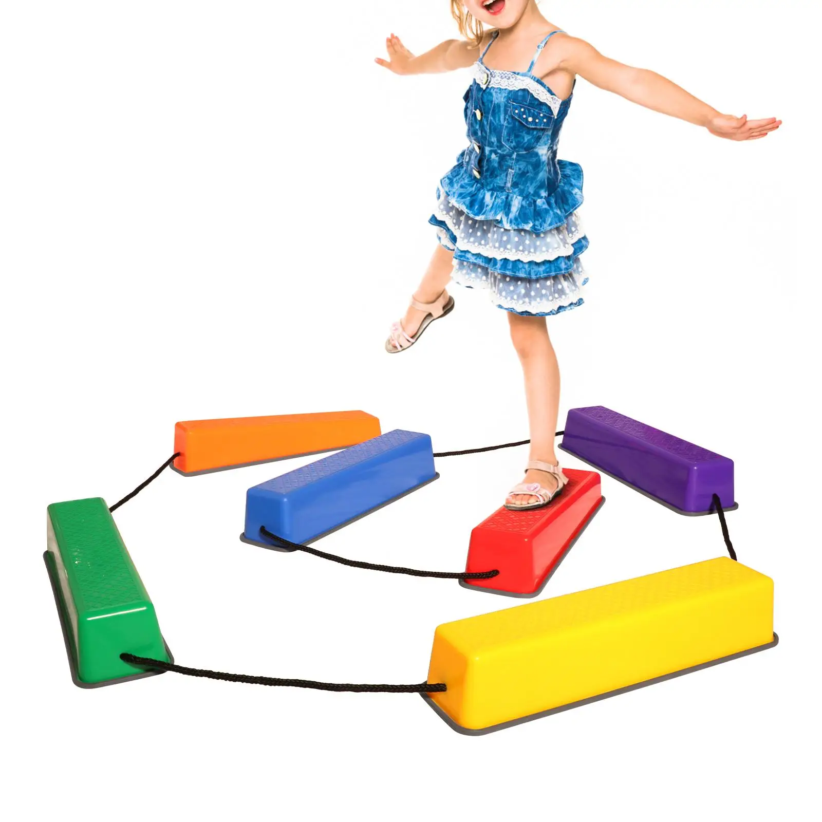 6Pcs Kids Stepping Stones Gross Motor Development Sensory Toys Nonslip for Kids Children Holiday Gifts
