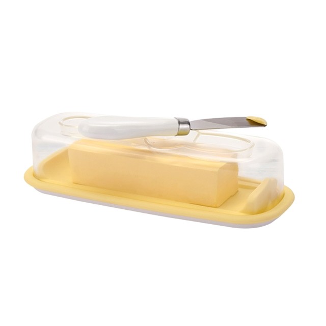 Ejwqwqe Cheese Storage Container - Ham and Cheese Container,Sealed Square Sandwich Meat Containers for Butter Keep with Cheese Holder Box, Size: Free