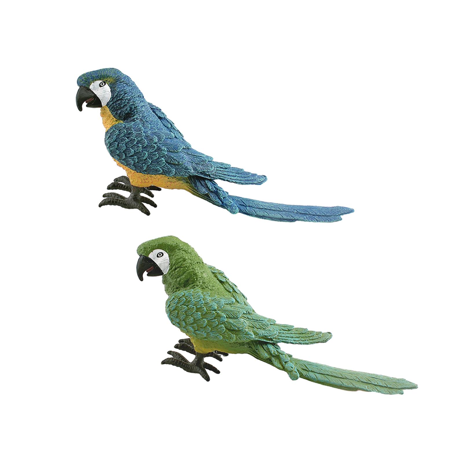 Artificial Parrot Statue Crafts Bird Ornaments Simulation Parrot Ornament for Indoor Outdoor Lawn Balcony Home Housewarming Gift