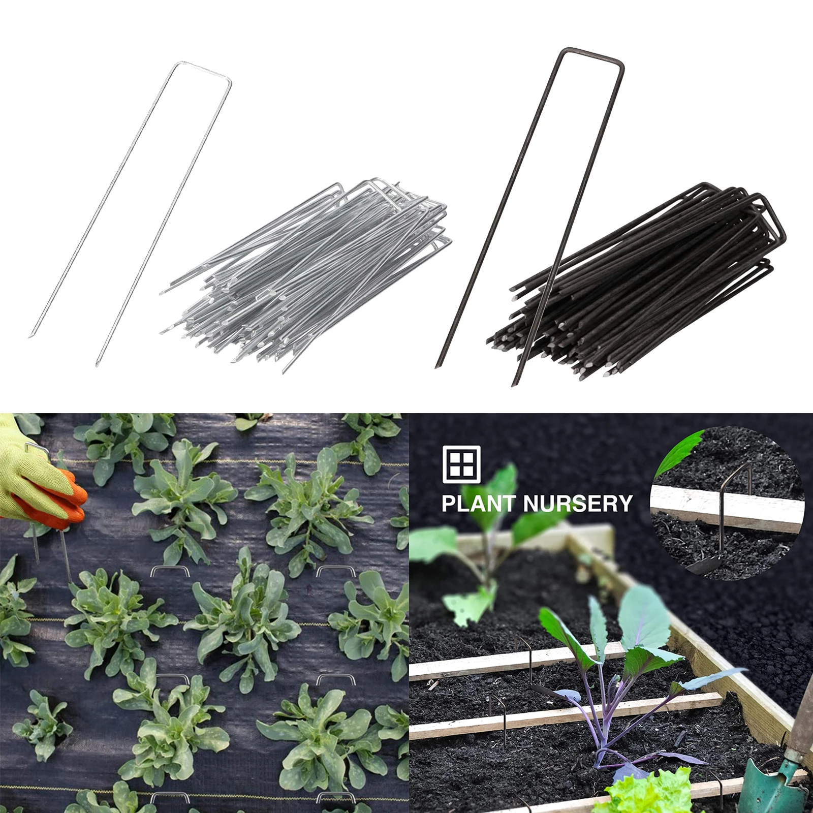 5 Galvanised  Stakes  Turf Staples for Artificial Grass Outdoor Wires Cords Tents Tarps