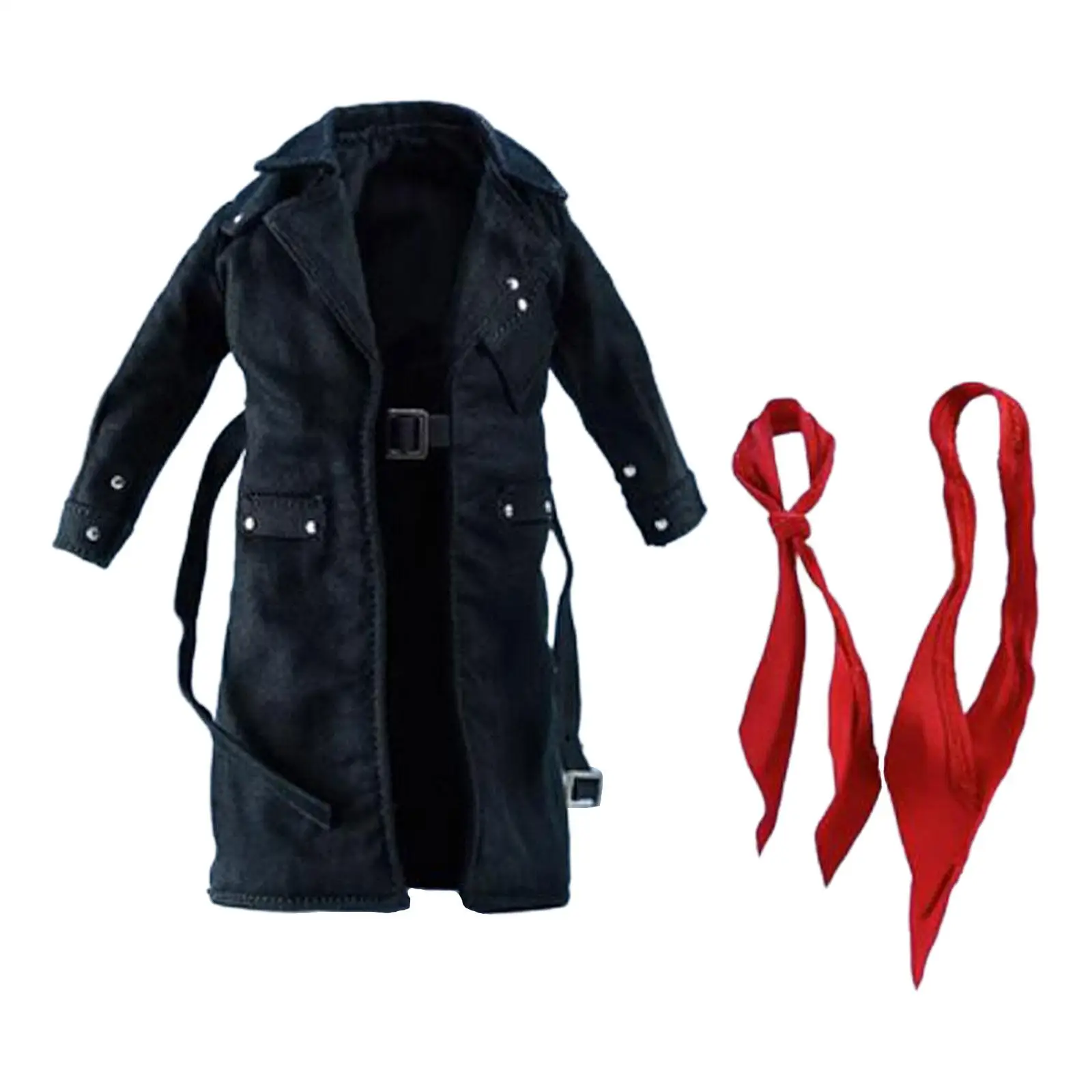 1:12 Scale Miniature Trench Coat Casual Costume for 6`` inch Soldier Figures