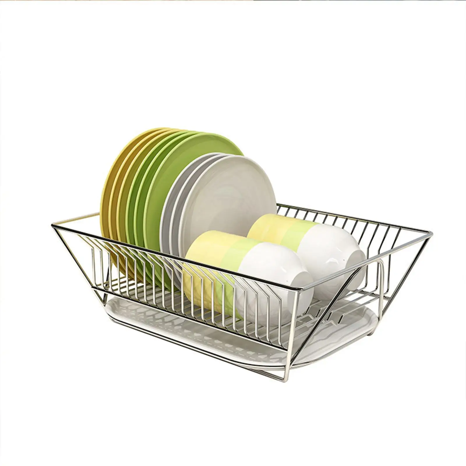 Dish Rack with Drainboard Storage Steel Dish Drainers Cabinet for Kitchen Counter Removable Shelf Organizer Kitchen Drying Rack