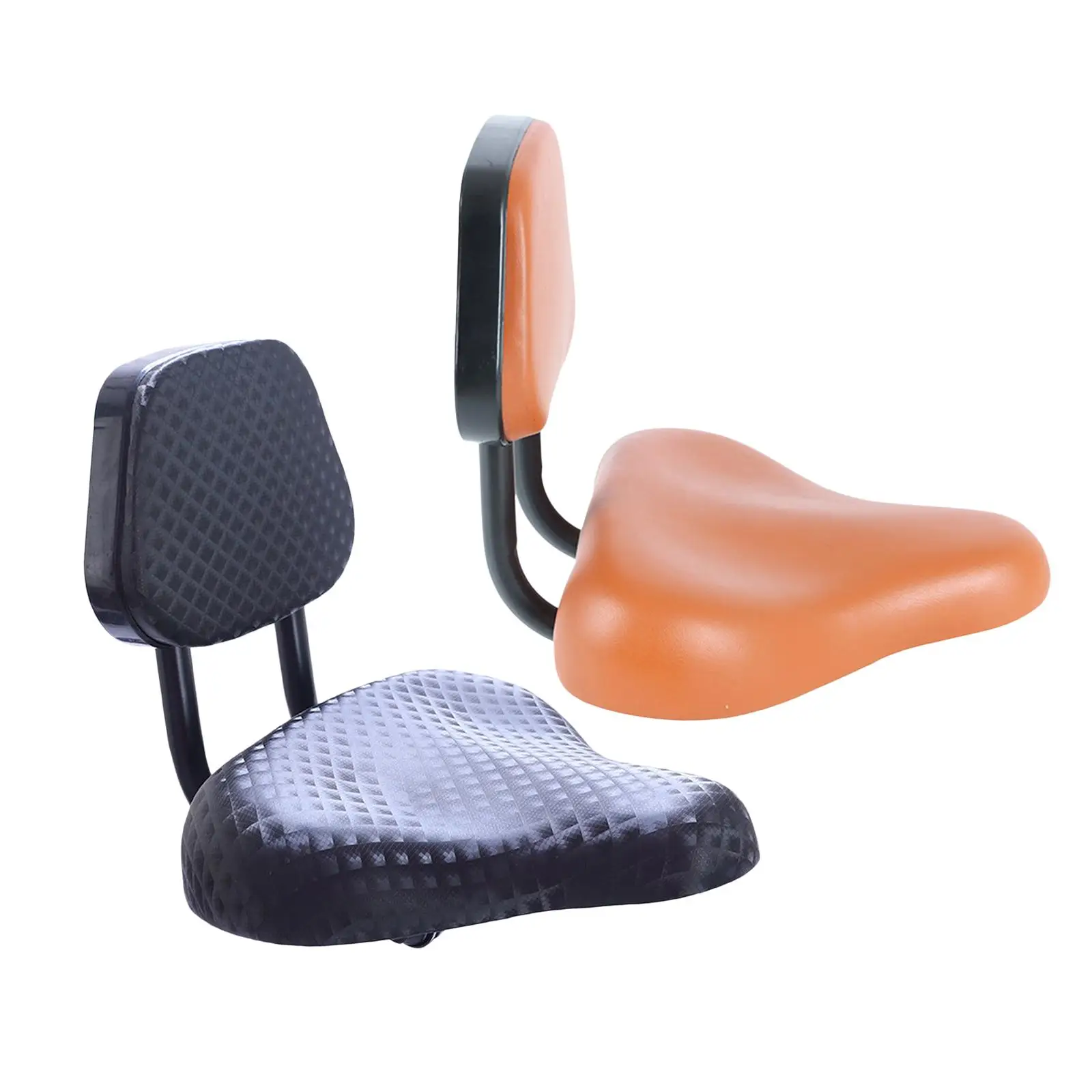 Breathable saddle seat with backrest safety back