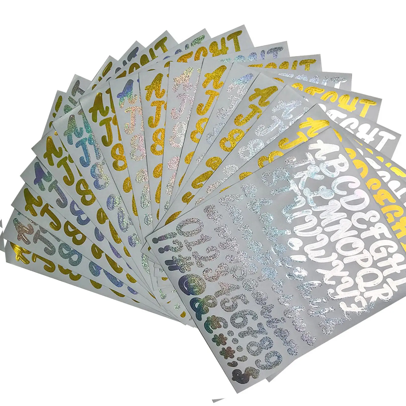 16x Vinyl Letter Number Stickers Decals Embellishment DIY Alphabet Number Labels for Kitchen Door Window Gift Wrapping Indoor