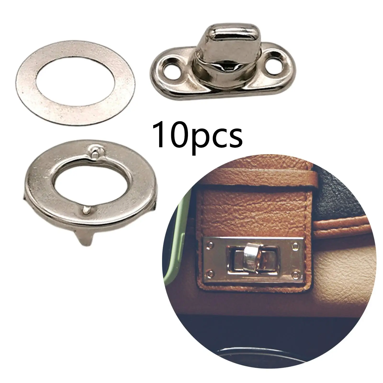 10Pcs Alloy Rotary Button Bag Twist Lock Decoration Buckles Durtable Box Catch latches for Craft Boxes Luggage Drawer Furniture