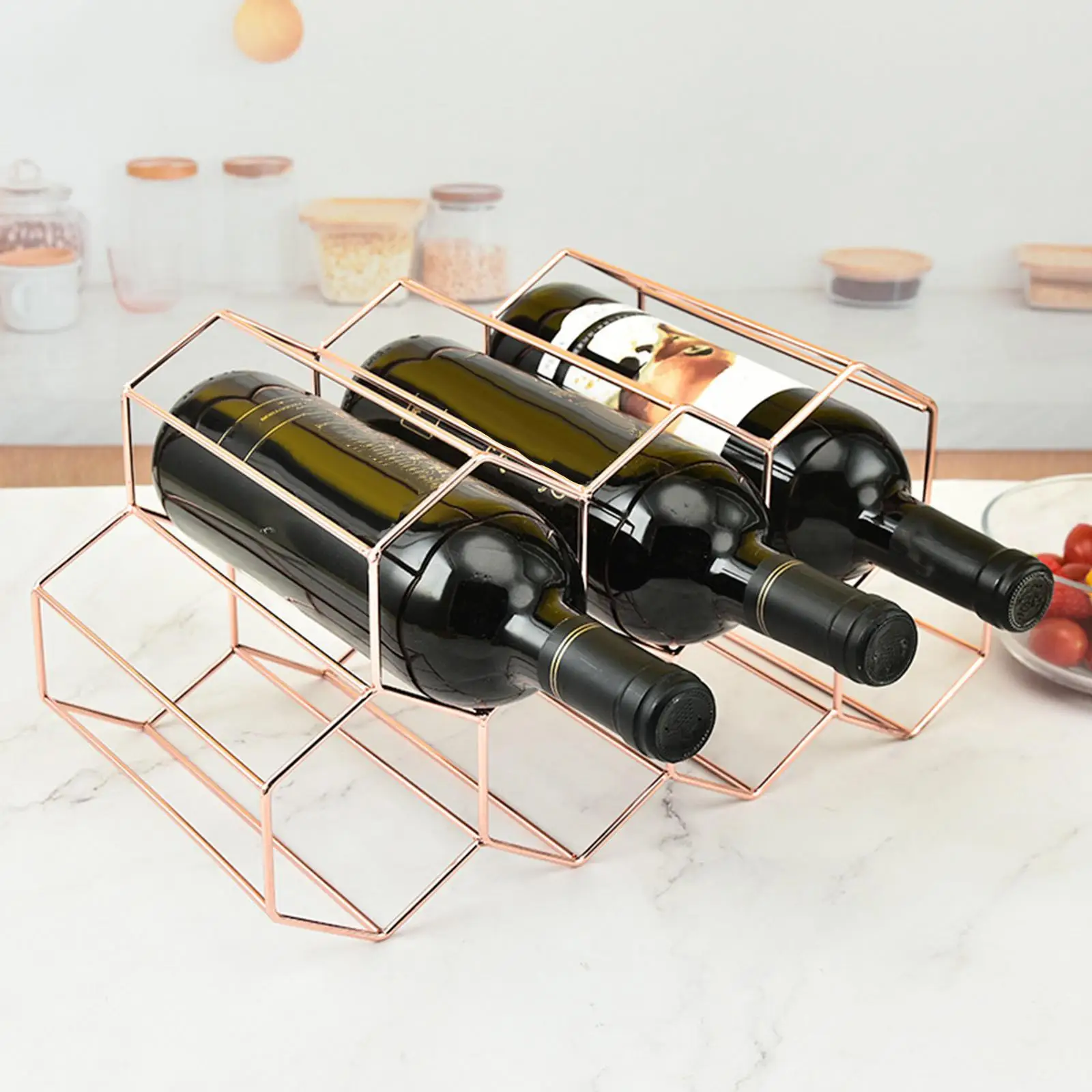 Countertop Wine Rack Creative Freestanding Wine Bottle Holder for Home Decor