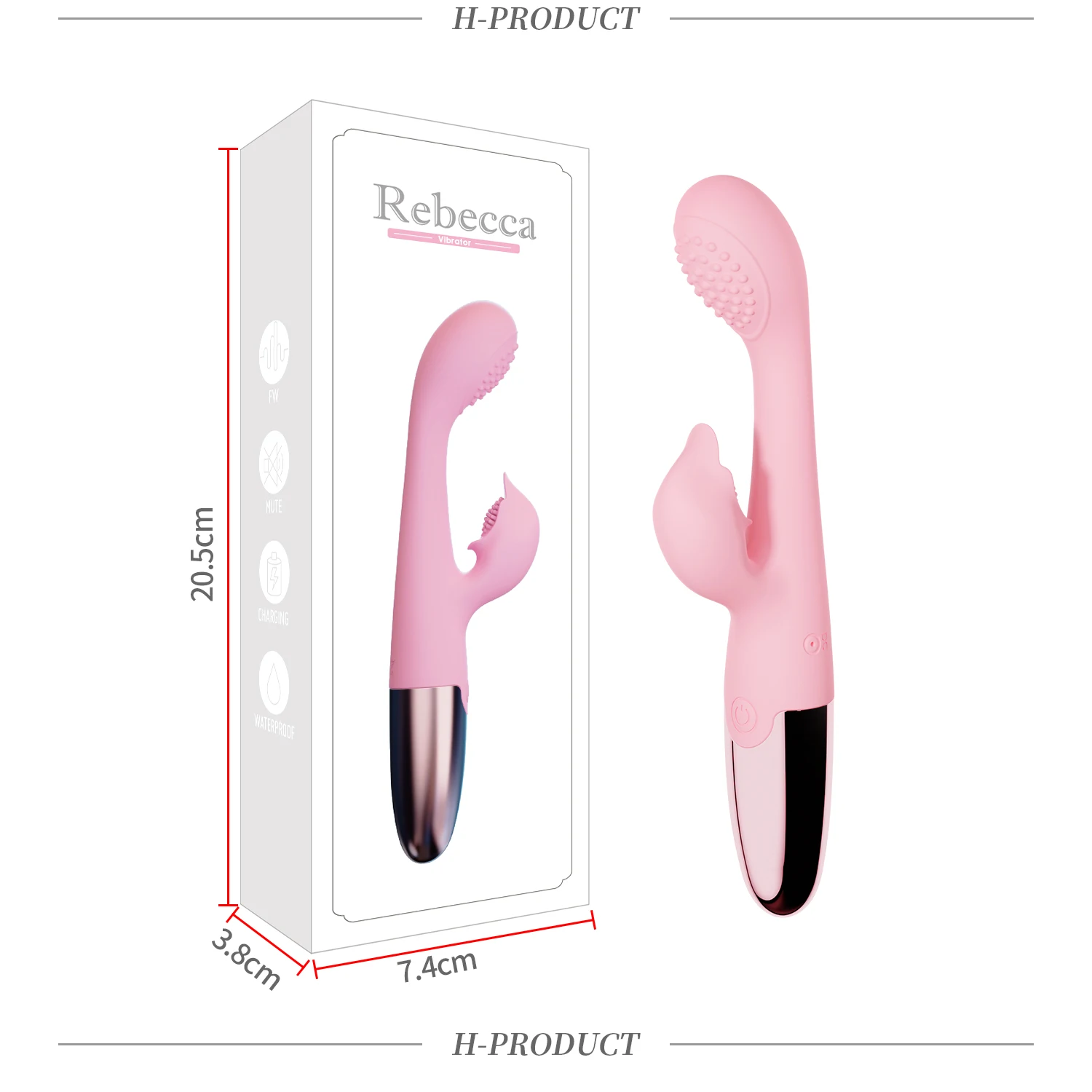 G-punkts dildo vibrator til kvinder kaninvibration silikone vandtæt kvindelig stimulering klitoris anal massager_voghion.com