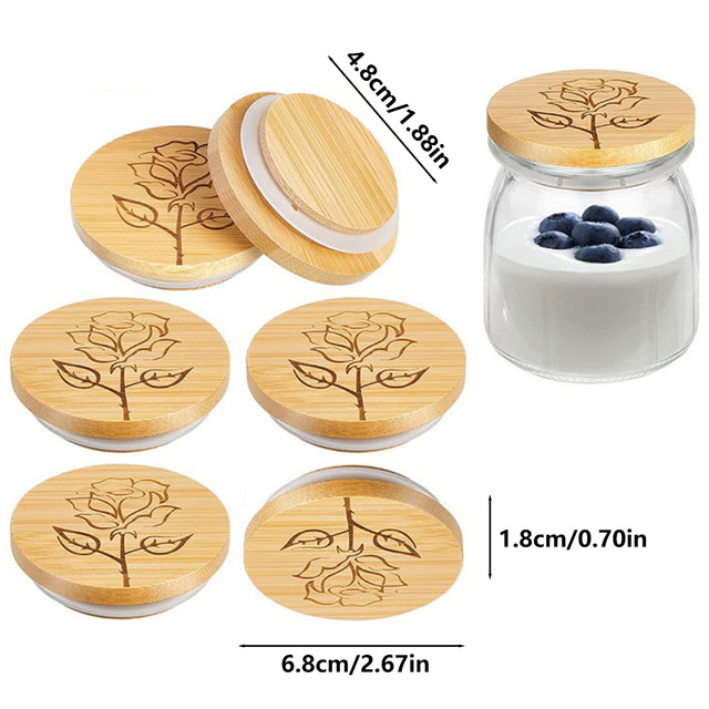 Bamboo Jar Lids (3 sizes, including OUI jar lids)