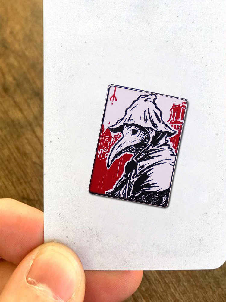 Bloodborne Eileen The Crow Enamel Pin Raven Beak Mask Hunter Brooch Ga shopsyzo