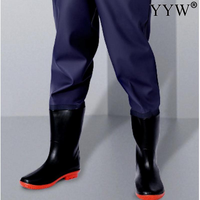 Description Picture 6 of itemPVC Fishing Waders Pants With Boots Set Thicken Waterproof Men Women Adult Lightweight Hunting Wading Chest Overalls Trousers