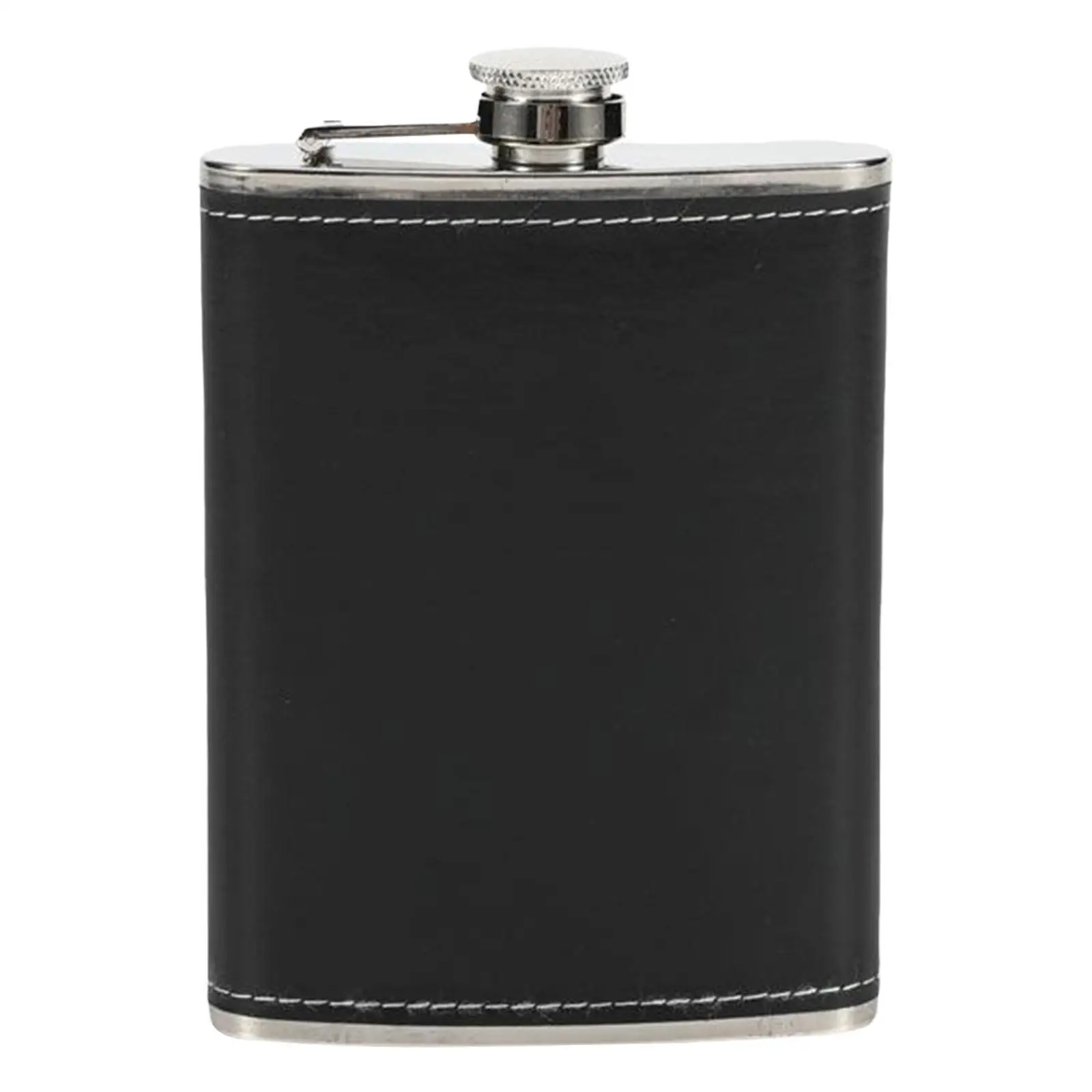 Hip Flask Leakproof Stainless Steel Painted Vintage 8 oz Black Sealed Liquor Pocket for Outdoor Hiking Camping Traveling whisky
