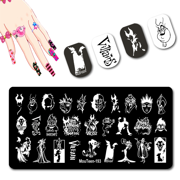 Best of Disney Villain Ursula Maleficent Nail Stamp Cartoon Witches Nail Stamping Plates Wizard Nail Stamp Templates #193 Reviews & Tips