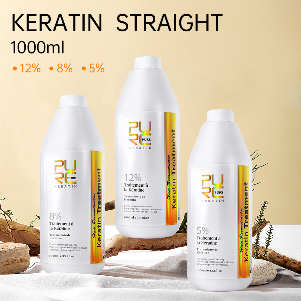 Best of PURC 1000ml Keratin For Hair Straightening Treatment Smoothing Curly Frizzy Brazilian Keratin Hair Care Products Professional Reviews & Tips