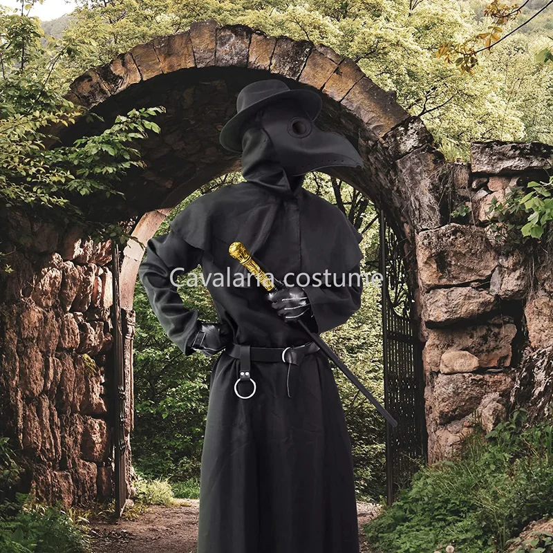 Men Plague Doctor-Medieval Hooded Party Costume