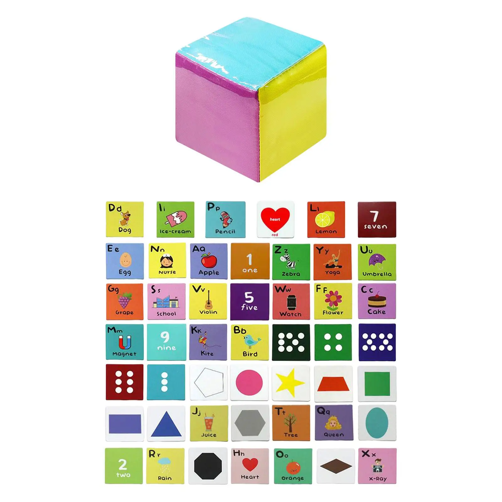 Мягкие кубики для малышей в развивающих наборах