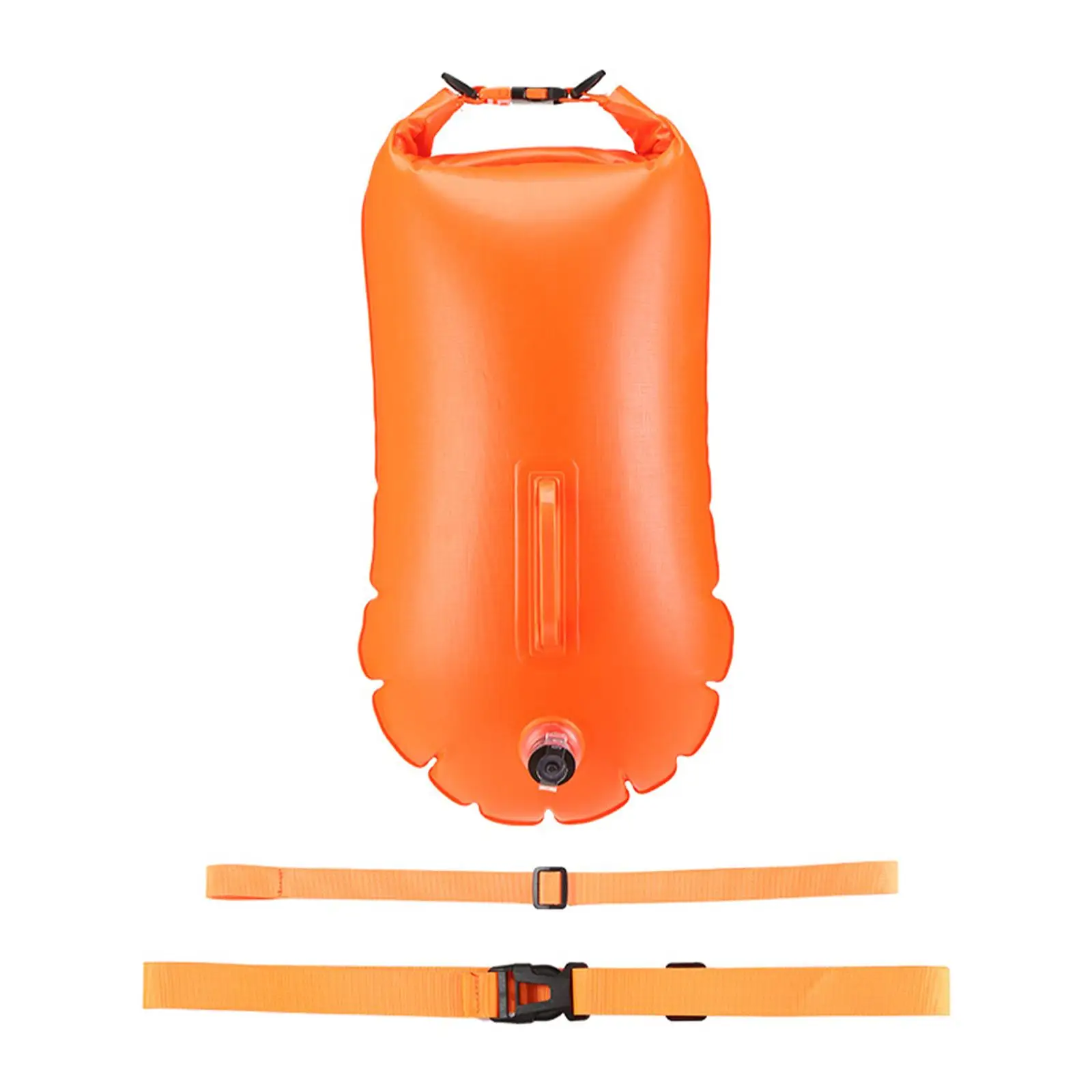 Inflatable Swim Buoy Waterproof Bag Adjustable Waist Belt Storage Bag Swimming Tow Bag for Rafting Outdoor Hiking Kayak Camping