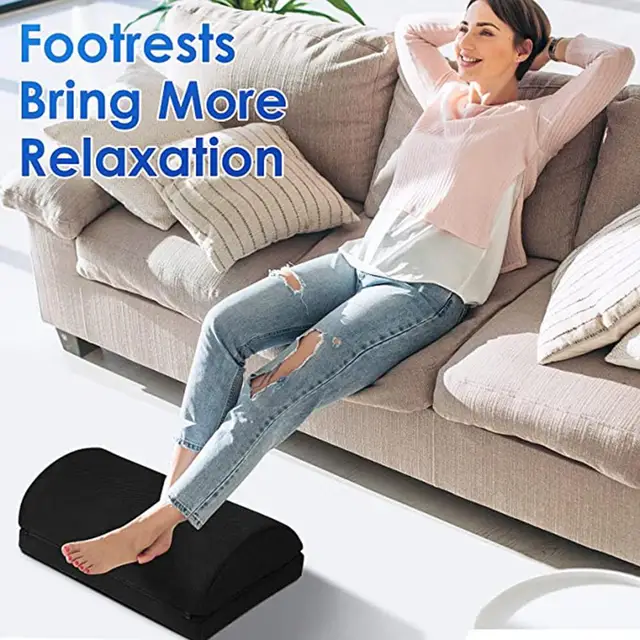 Cloyster Foot Rest, Ergonomic Foot Rest Under Desk with Massage Function  for Improved Posture, Sciatica and Orthopedic Relief 