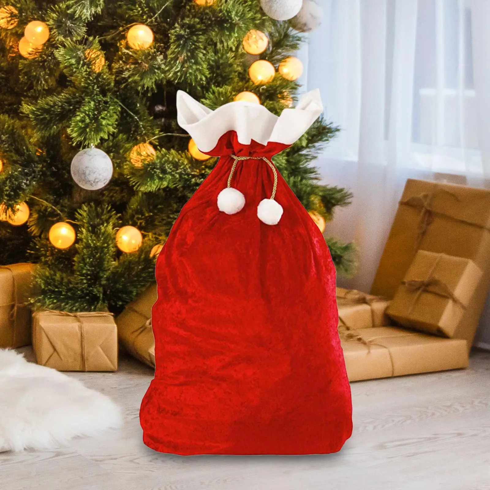 Large Christmas Gift Bag Drawstring Christmas Bag for Storing Christmas Presents and Decor Xmas Presents Christmas Party Favors