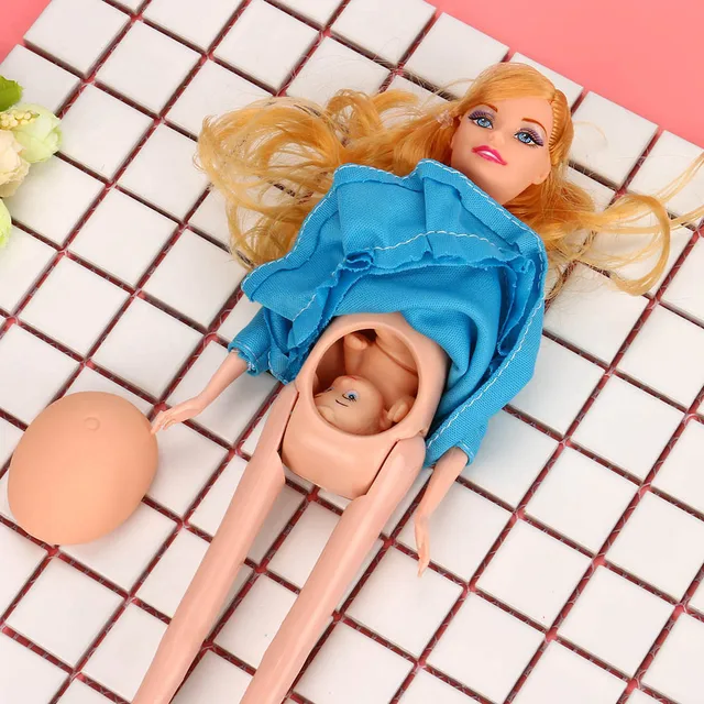 Handmade Boneca Grávida com 2 Bebês + Desenhos Animados Animais Roupas  Acessórios para Barbie Jogo 1/6 Boneca 30cm Brinquedos para Meninas -  AliExpress