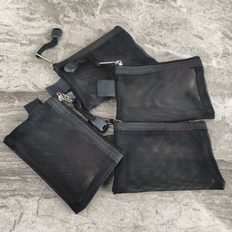 5 teile/satz Klar Mini Mesh Münze Taschen Geldbörse Geld Brieftasche ID Bank Kreditkarte Organizer Tragbare Schlüssel Kopfhörer Lippenstift Lagerung taschen – Detail 3