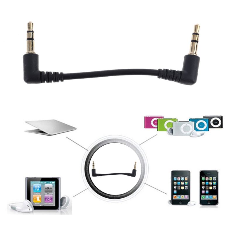 Title 8, 7cm Dual 3.5 mm Cable Cord Right Male/Male Aux ...