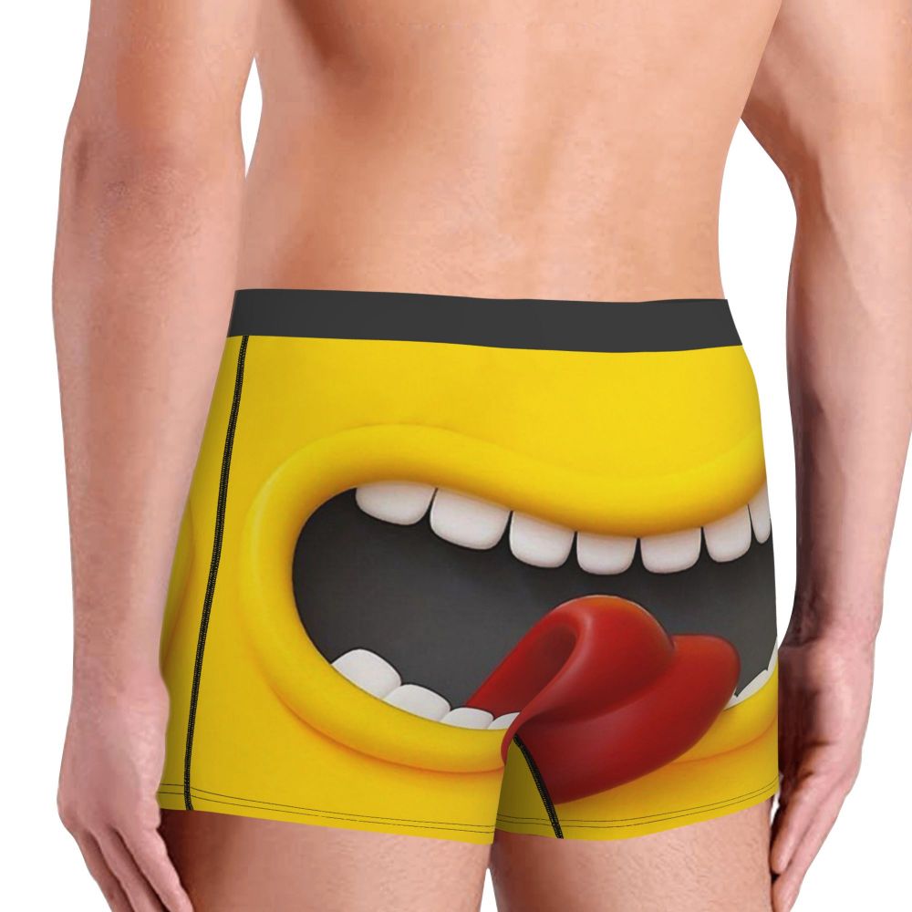 Boxershorty,Bouche et langue Dents drôles avec longue langue rouge,caleçon,culotte en coton